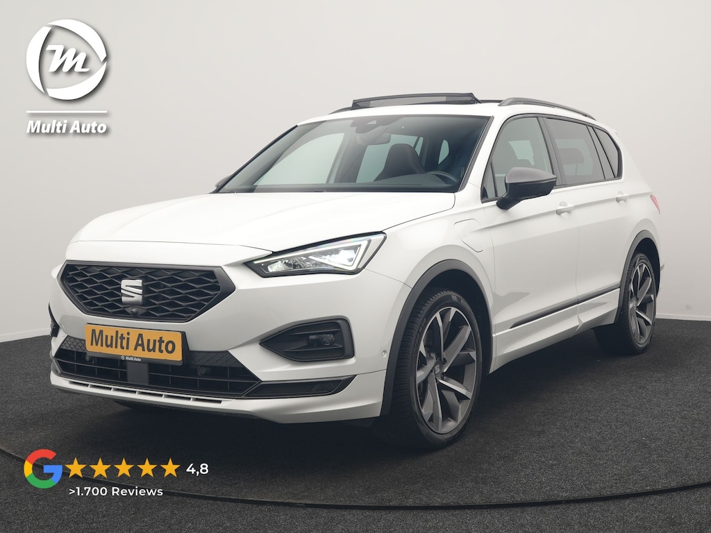 SEAT Tarraco 1.4 TSI e-Hybrid PHEV FR Business Intense PHEV 245pk | Trekhaak Af Fabriek | Panodak | Adaptive Cruise | 360 Camera | Sportstoelen Memory & Verwarmd | Keyless | Blis | Stuur Verwarmd | Apple Carplay | Navigatie | DAB | 20" L.M | Plug In Hybrid
