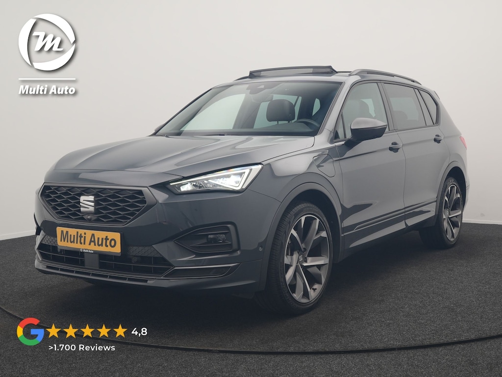 SEAT Tarraco 1.4 TSI e-Hybrid PHEV FR Business Intense PHEV 245pk | Trekhaak Af Fabriek | Panodak | Adaptive Cruise | 360 Camera | Sportstoelen Memory & Verwarmd | Keyless | Blis | Stuur Verwarmd | Apple Carplay | Navigatie | DAB | 20"L.M | Plug In Hybrid |