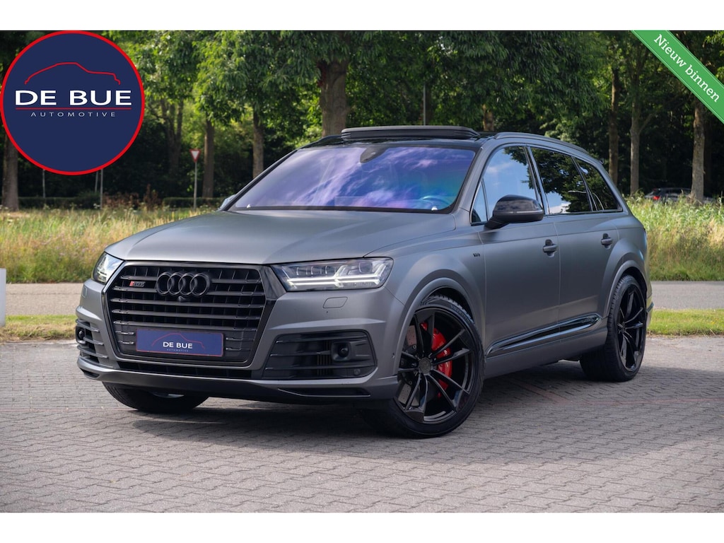 Audi SQ7 4.0 V8 TDI SQ7 Quattro|Grijs Kenteken|Keramisch|Bang & Olufsen 4D|Achterasbesturing|Panoramadak|CarPlay|SoftClose|UNIEK|Dealer Onderhouden