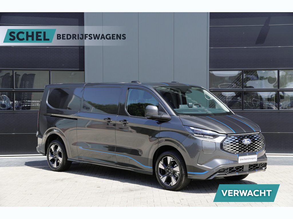 Ford E-Transit Custom 340 L2H1 Sport 71 kWh 218pk - 2x Schuif - ACC - B&O - Navi - Stoel/Stuurverwarming - 360 Camera - Trekhaak - Rijklaar