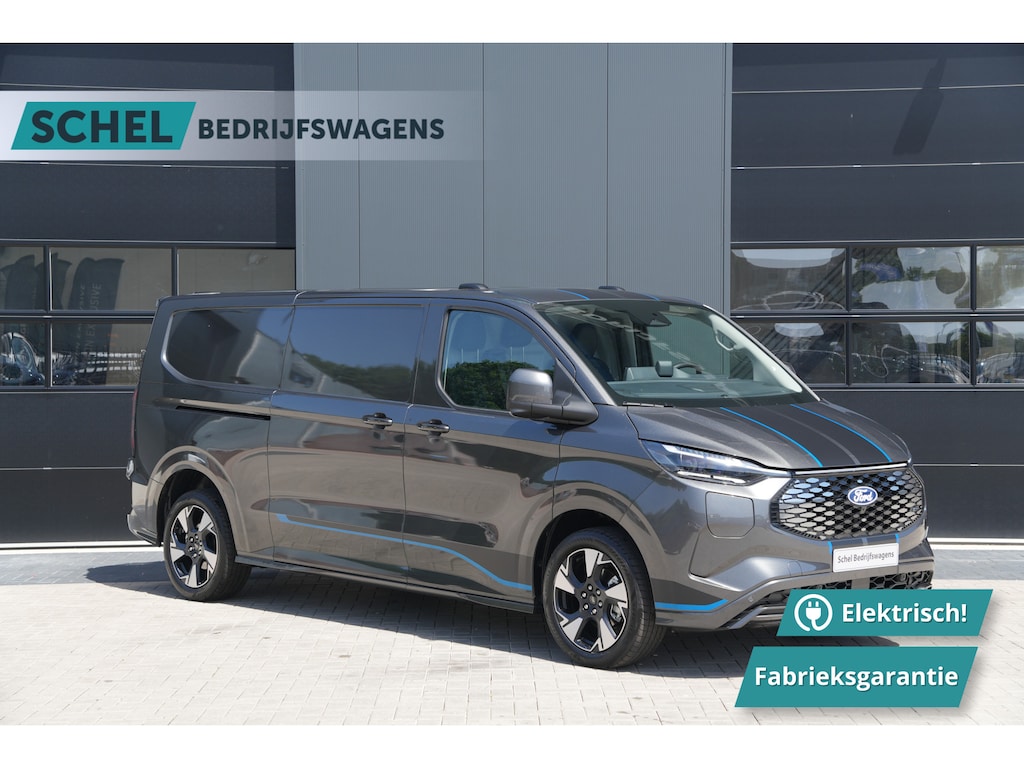 Ford E-Transit Custom 340 L2H1 Sport 71 kWh 218pk - 2x Schuif - ACC - B&O - Navi - Stoel/Stuurverwarming - 360 Camera - Trekhaak - Rijklaar
