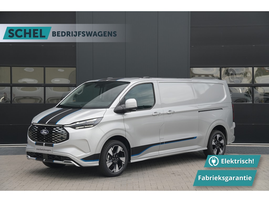 Ford E-Transit Custom 340 L2H1 Sport 71 kWh 218pk - 2x Schuif - ACC - B&O - Navi - Stoel/Stuurverwarming - 360 Camera - Trekhaak - Rijklaar