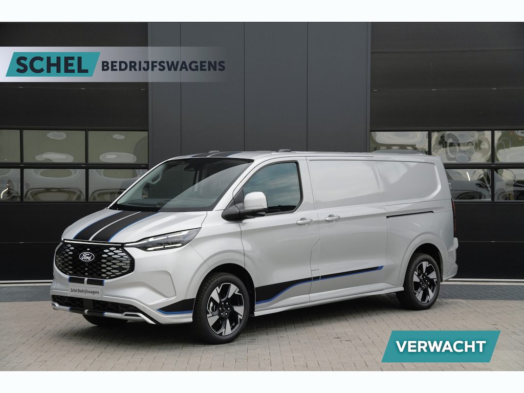 Ford E-Transit Custom 340 L2H1 Sport 71 kWh 218pk - 2x Schuif - ACC - B&O - Navi - Stoel/Stuurverwarming - 360 Camera - Trekhaak - Rijklaar