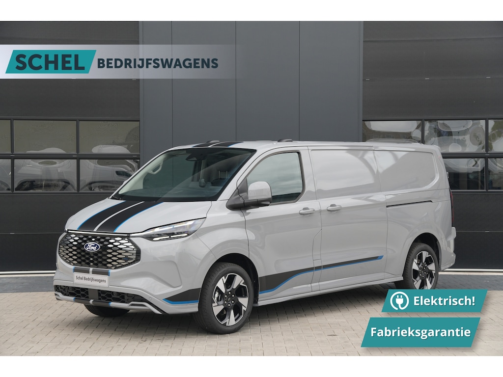 Ford E-Transit Custom 340 L2H1 Sport 71 kWh 218pk - 2x Schuif - ACC - B&O - Navi - Stoel/Stuurverwarming - 360 Camera - Trekhaak - Rijklaar