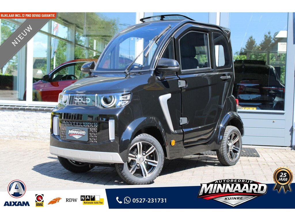 Bold Cura 120 Ah Géén rijbewijs nodig||100% elektrisch|LED|Open dak|Radio|Camera|