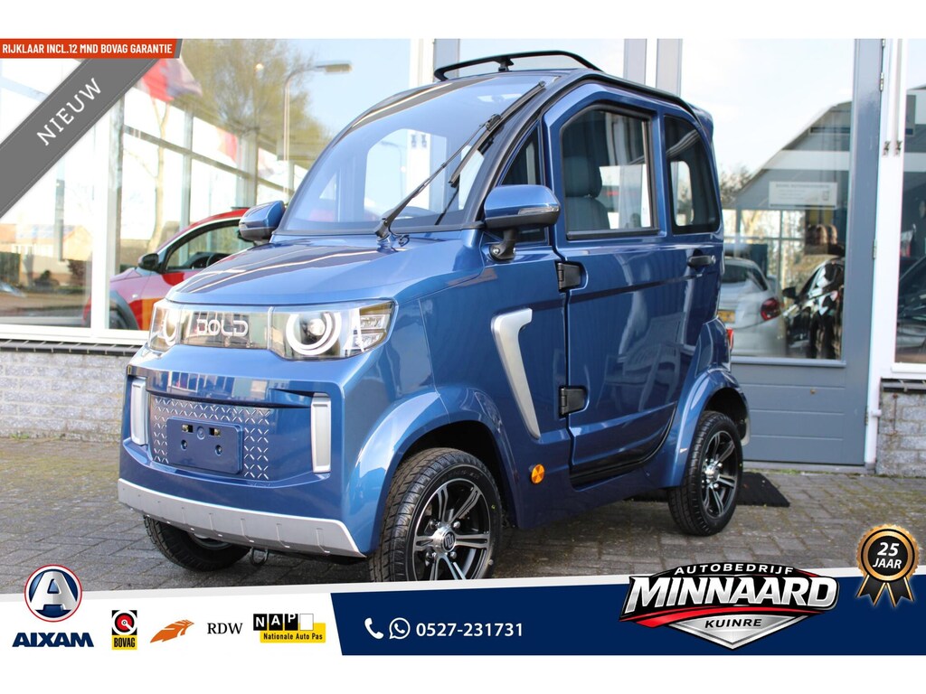 Bold Cura 120 Ah Géén rijbewijs nodig||100% elektrisch|LED|Open dak|Radio|Camera|
