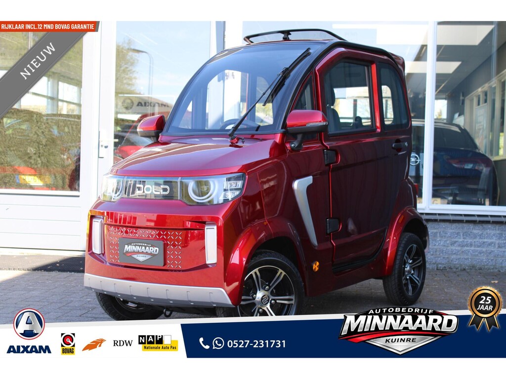 Bold Cura 120 Ah Géén rijbewijs nodig||100% elektrisch|LED|Open dak|Radio|Camera|