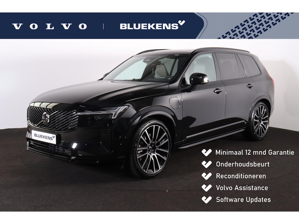 Volvo XC90 T8 Recharge AWD Ultra Dark Exec. Ed. - Luchtvering - Panorama/schuifdak - IntelliSafe Assist & Surround - 360º Camera - Bowers & Wilkins audio - Adaptieve LED koplampen - Verwarmde voorstoelen, stuur & achterbank - Parkeersensoren voor & achter - Elektr. bedienb. voorstoelen met geheugen - Head up display - Draadloze tel. lader - Extra getint glas - 22' LMV