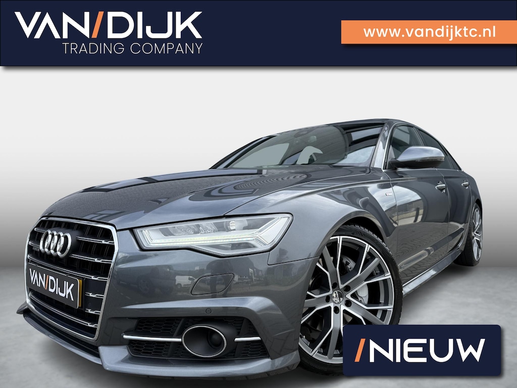 Audi A6 Limousine 2.0 TFSI Quattro Sport Edition 251PK Automaat ✓S-Line ✓Full LED ✓Nappaleer ✓Schuif- Kanteldak ✓Bose ✓Navigatie ✓Camera ✓BLIS  ✓Stoelverwarming ✓Dealer onderhouden