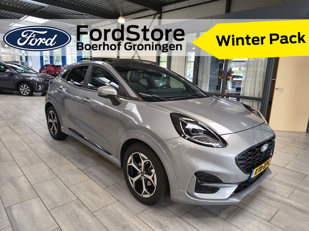 Ford Puma EcoBoost Hybrid 155pk ST-Line X | Pano | Winter Pack | El. a. klep | B&O | Half leer | Camera | 4 seiz. banden
