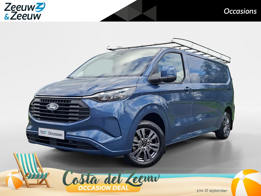 Ford Transit Custom 320 2.5 PHEV L2H1 Limited | Adaptive Cruisecontrol | El. Trekhaak | Dodehoekdetectie | Navigatie | 17" Lichtmetaal | Imperial | Led verlichting | Stoelverwarming | Zero Emissie toegankelijk | Fabrieksgarantie t/m 10-2029