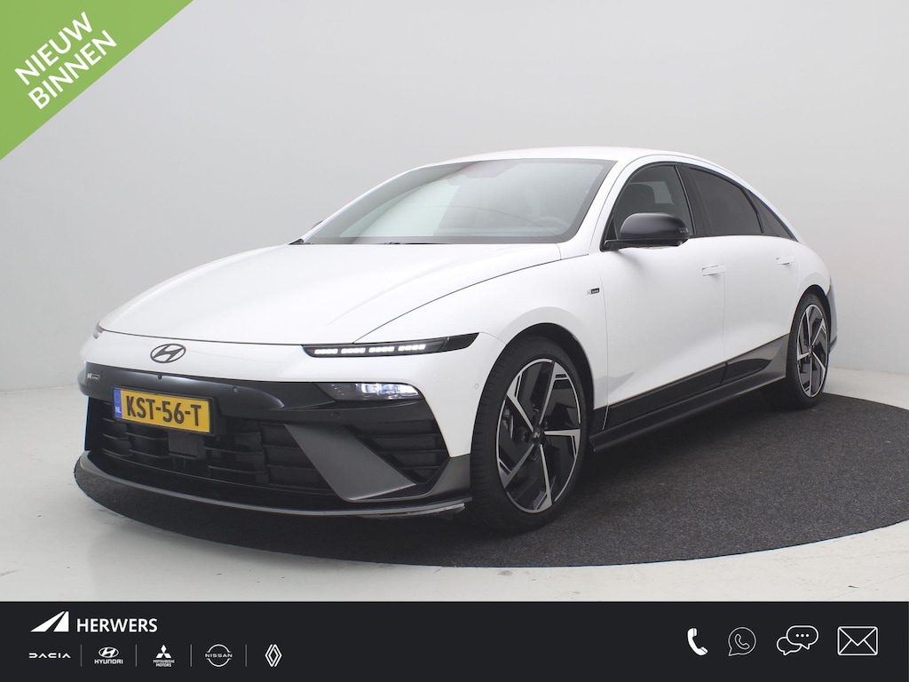 Hyundai Ioniq 6 N-Line AWD 84 kWh Nieuw model / HUD Display / 20" LMV / Warmtepomp / WLTP 578 km / 3-Fase Laden / 360 Camera / AWD / Nieuw model / Direct Leverbaar / Full Option /
