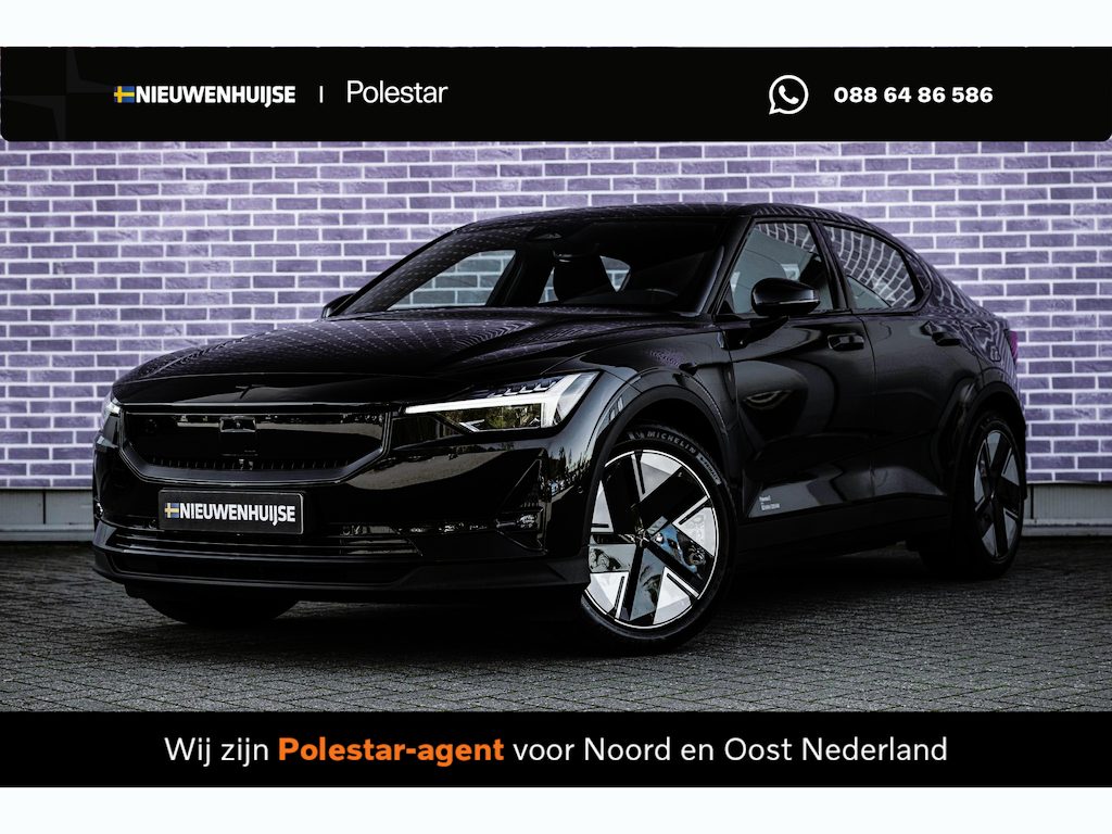 Polestar 2 Long Range Single Motor 82 kWh | Trekhaak | Panoramadak | 360 Graden Camera | Keyless Entry | Elektrische Achterklep | Elektrisch Verstelbare Voorstoelen | Stoelverwarming | Cruise Control Adaptief | BLIS | Google Navigatie | Apple Carplay | Android Auto