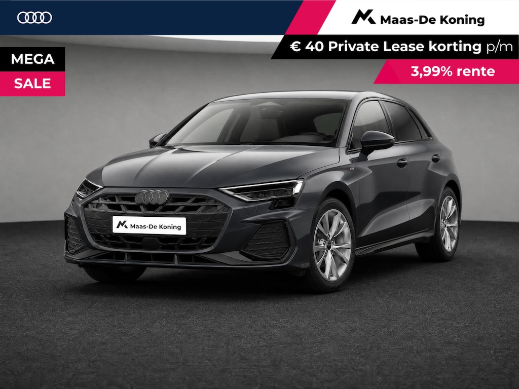 Audi A3 Sportback 40 TFSI e S edition 204 PK · Comfortpakket plus · Optiekpakket zwart plus · Assistentiepekket rijden met parking plus · MEGA Sale
