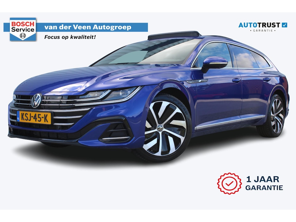 Volkswagen Arteon Shooting Brake 1.4 TSI eHybrid R-Line Business+ | Incl. 12 maanden garantie | SOH 92% | Stoel/stuurverwarming | Uitklapbare trekhaak | Schuif/kantel dak | Adaptieve cruise control | Apple carplay/Android auto | Head-up display |