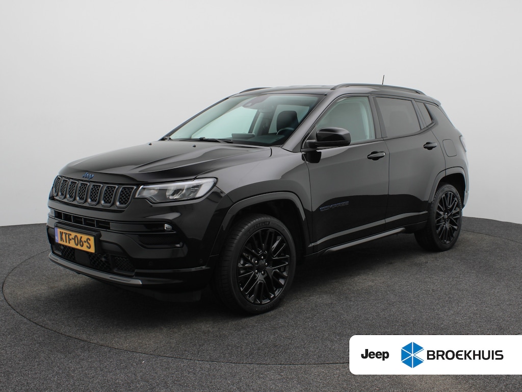 Jeep Compass 4xe 240 Plug-in Hybrid Electric S | Leder | Navi | Adaptieve cruise | Camera | Elek. klep | Keyless | PDC V+A | Stoelverwarming |
