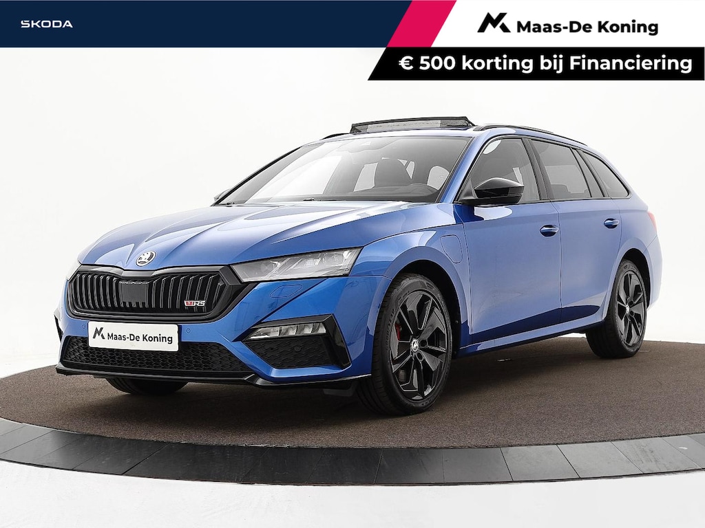 Skoda Octavia Combi 1.4 TSI 245pk DSG RS iV PHEV Business · Panoramadak · Apple/Android Car Play · P-Sensoren · Sfeerverlichting · 18'' Inch ·
