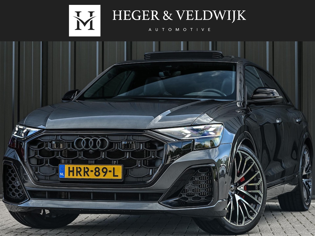 Audi Q8 60 TFSI e quattro Pro Line S Competition | Panoramadak | Stoelmassage + Ventilatie | 360 Camera | B&O | Adaptive Cruise | Luchtvering | Ambiance Interieur | Stoelverwarming V+A | Memory Seat | Trekhaak |