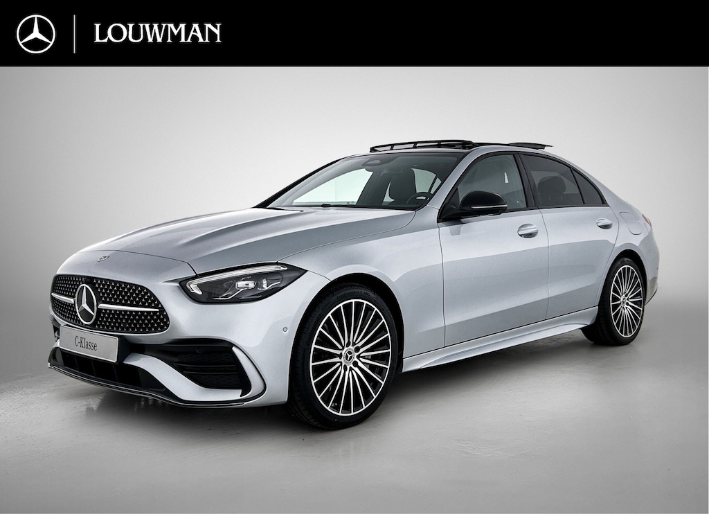 Mercedes-Benz C-klasse 300 e 140 Years Edition | Comfortpakket Plus | Nightpakket | Winterpakket | Parkeerpakket met 360°-camera | Panoramaschuifdak | 360° camera | DISTRONIC | GUARD 360° Plus | 19" multispaaks lichtmetalen AMG-velgen |