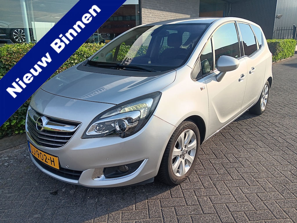 Opel Meriva 1.4 120PK Turbo Blitz, NL auto, 1e eig., Airco, Leder, PDC voor & achter, 16" LMV etc. incl. 12 MND BOVAGGARANTIE