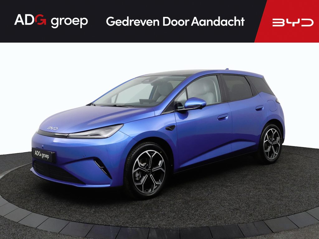BYD Dolphin G DM-i Comfort NIEUW | 1040 KM / Ocean Blue / 105 EV / 360°-camera / HUD /