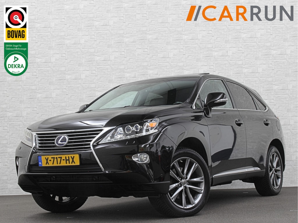 Lexus RX 450h 4WD President | Luchtvering | Dealer Onderhouden | Schuifdak | Leder Zwart | Stoelventilatie | Head-Up | Carplay | Memory | Stoelverwarming | DVD-Entertainment | Camera | Stuurverwarming |