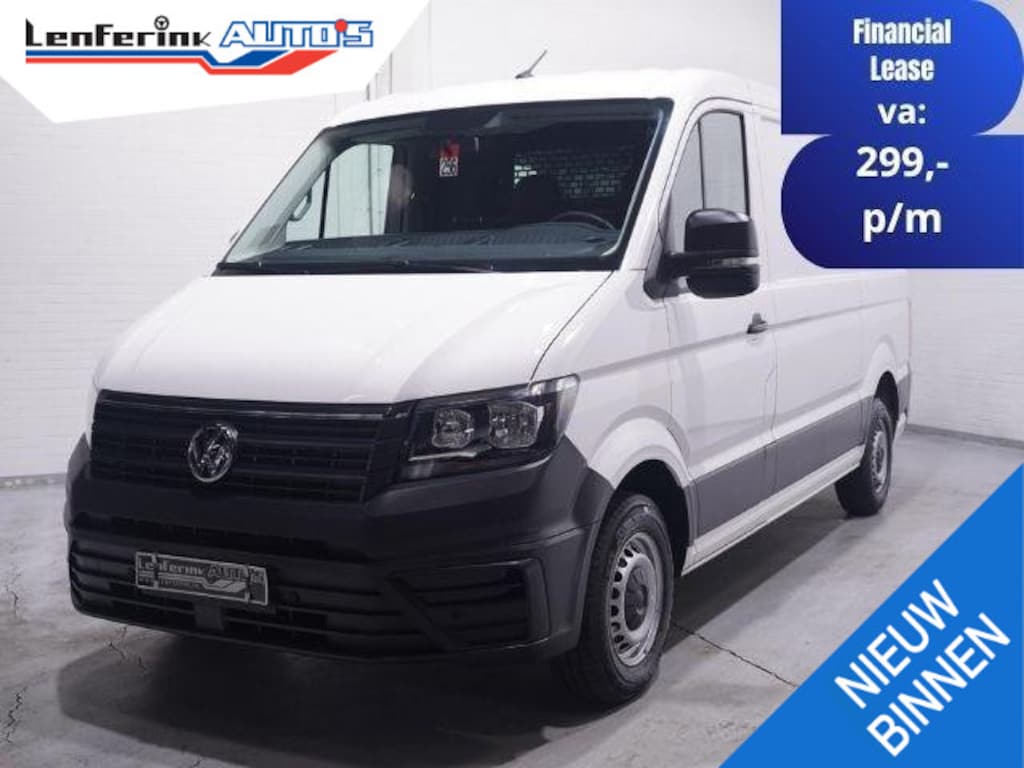 Volkswagen Crafter 2.0 TDI 140 pk L3H2 Lang / Laag Airco, Navi Airco, Deuren met Ramen, DAB+, PDC V+A, 3-Zits