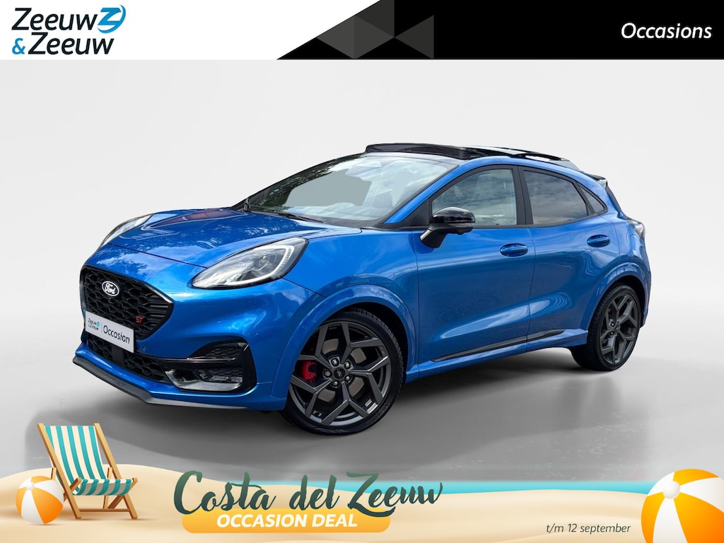 Ford Puma 1.0 EcoBoost Hybrid ST Automaat | NL-Auto | 1e Eigenaar | 19" Lichtmetaal | Panoramadak | Matrix Ledkoplampen | 360Camera | Adaptive cruisecontrol | Dodehoekdetectie |