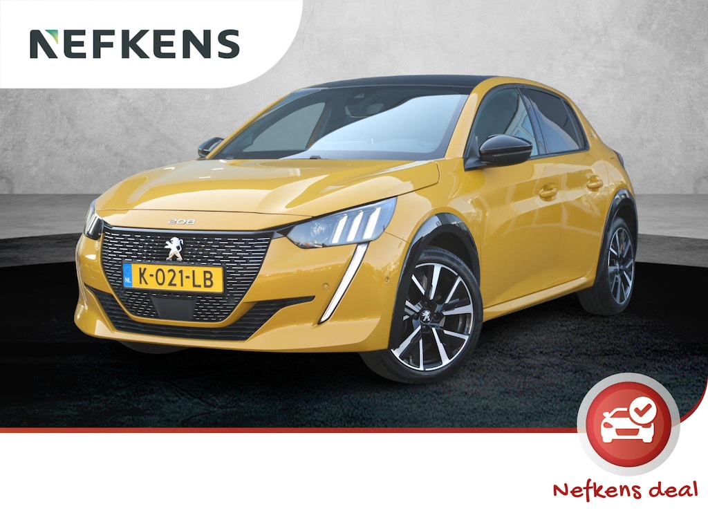 Peugeot 208 GT 100pk | Navigatie | Achteruitrijcamera | 3D Cockpit | Climate Control | Cruise Control | Parkeersensoren v+a | Dodehoeksensor | Armsteun | Keyless | Full Led koplampen | Half lederen sportstoelen | Bluetooth | Apple CarPlay / Android Auto | DAB+ radio | Donker getint glas | Afwijkende dakkleur | 17" lichtmetalen velgen |