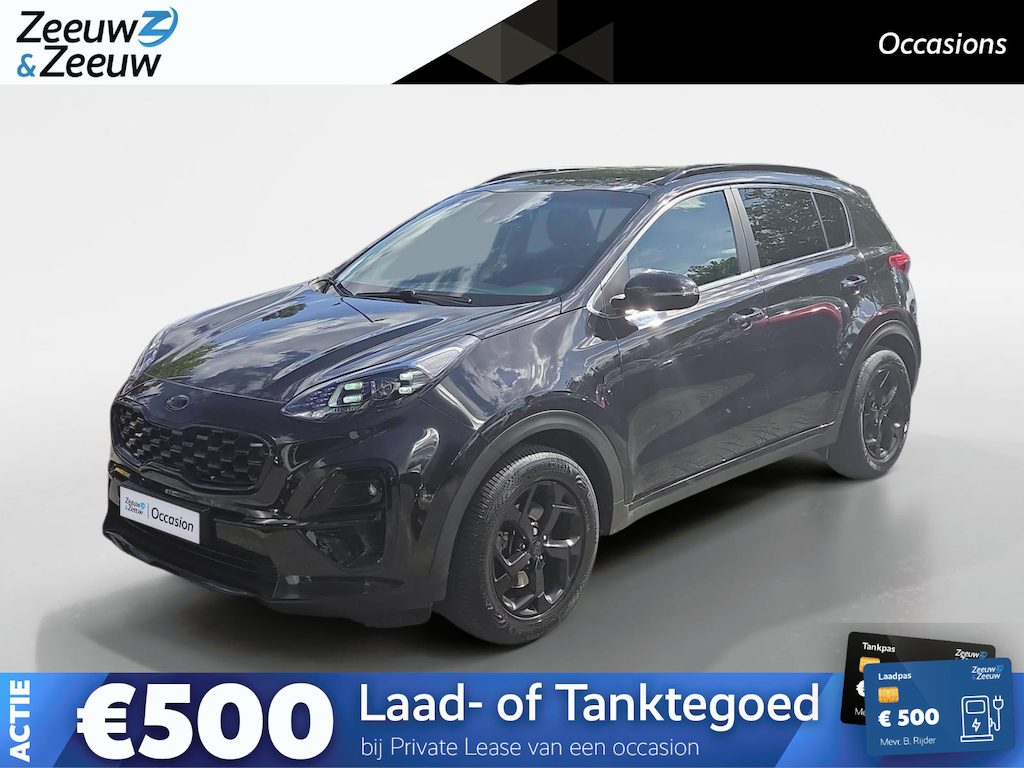 Kia Sportage 1.6 T-GDI Black Edition | Airco | Navi | Camera | Leder | Stoelverwarming | Stuurverwarming |