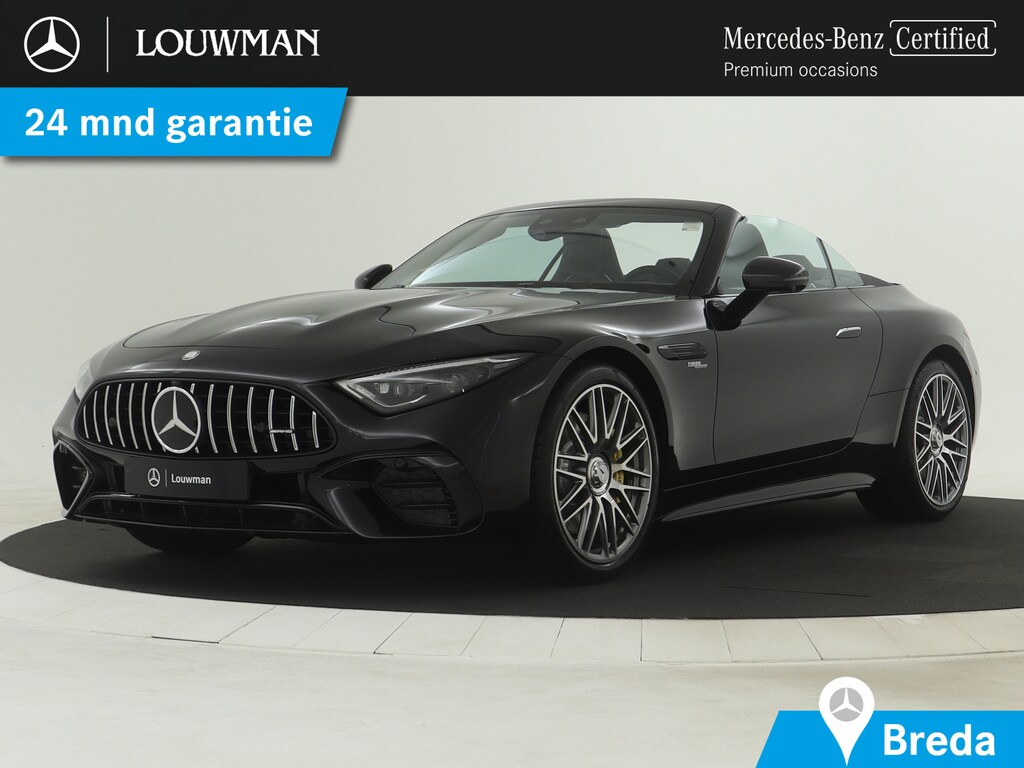 Mercedes-Benz AMG SL Roadster 43 381 pk | AMG DYNAMIC PLUS pakket | AMG Nightpakket | 21" AMG-velgen, zilver | Performance sportstoelen | Rijassistentiepakket Plus | Burmester Sound systeem | 360° camera |