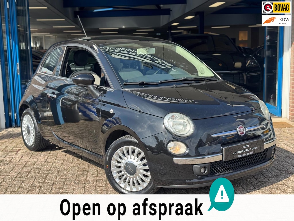 Fiat 500 1.2 Naked 2008 ZWART AIRCO APK NAP!