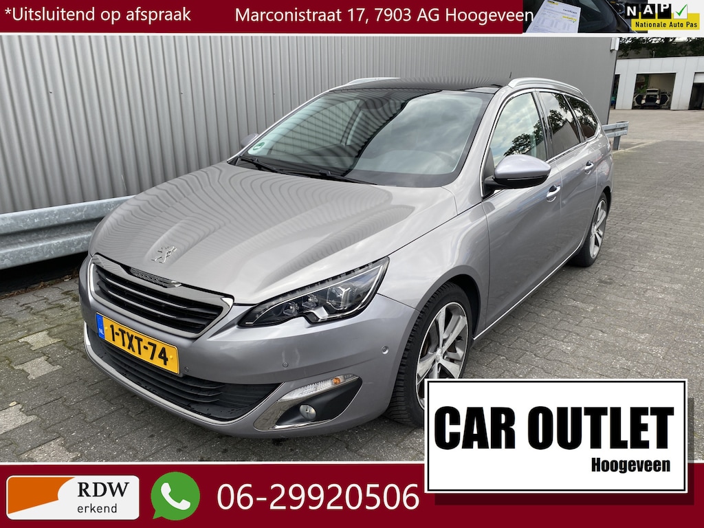Peugeot 308 SW 1.2 e-THP Première 147Dkm.NAP, Leer/Alc, Navi, Pano, CC, PDC & Cam, LM, Afn.Trekh, – Inruil Mogelijk –