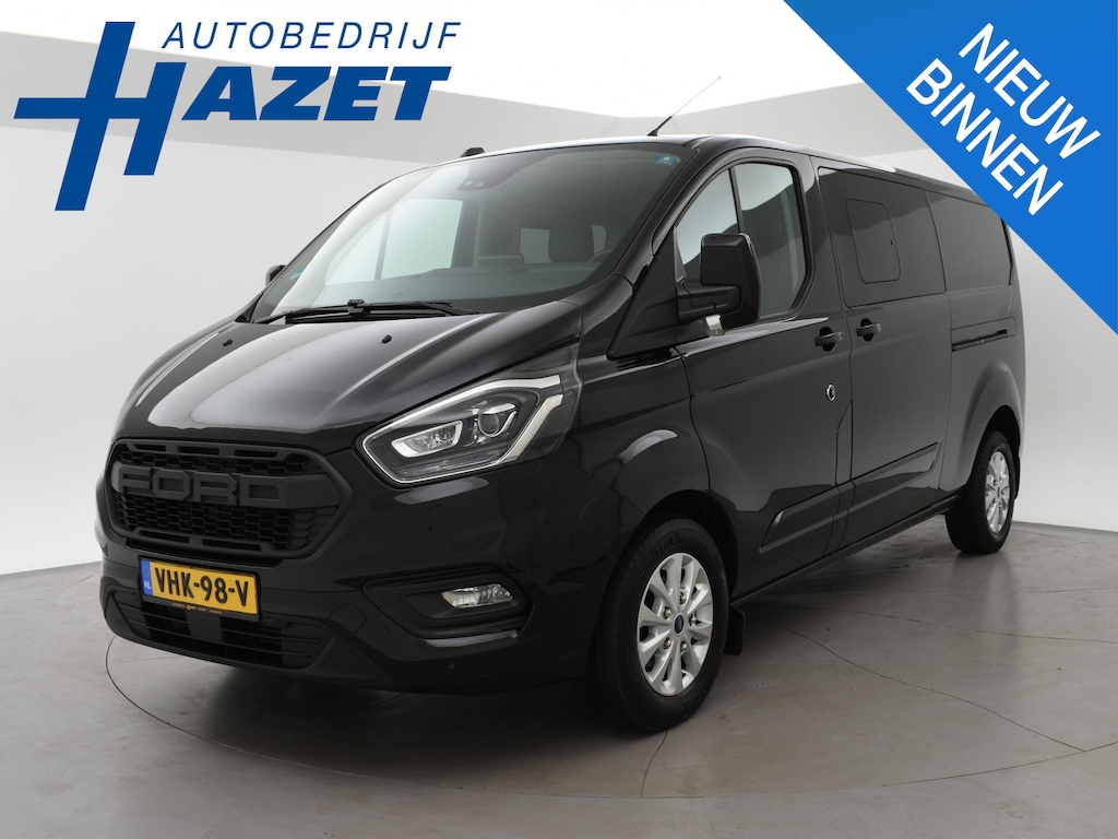 Ford Transit Custom 2.0 TDCI 170 PK AUT. LIMITED DUBBEL CABINE + ADAPTIVE CRUISE | 2 SCHUIFDEUREN | LEDER | XENON | TREKHAAK