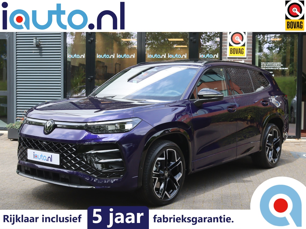 Volkswagen Tayron 1.5 eHybrid 272PK R-Line Black Style Leder/IQ.Light HD/Pano/HK/Keyless/360/Head up/DCC/ACC/Dodehoek/Trekhaak wegkl.