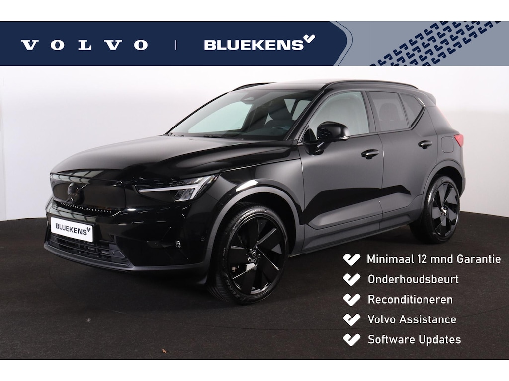 Volvo EX40 Performance Ultra Black Edition 82 kWh - Panorama/schuifdak - IntelliSafe Assist & Surround - 360º Camera - Harman/Kardon audio - Verwarmde voorstoelen, stuur & achterbank - Parkeersensoren voor & achter - Draadloze tel. lader - Warmtepomp - Extra getint glas - Inklapbare trekhaak - 20' LMV