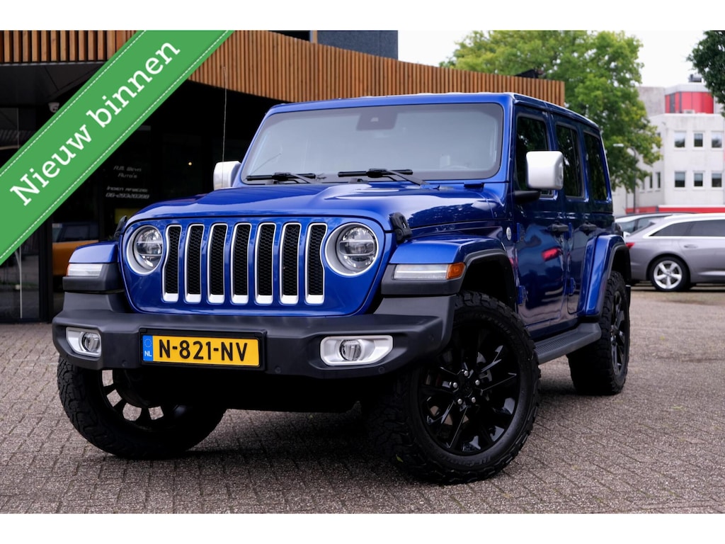 Jeep Wrangler Unlimited 2.0T Sahara|Rijklaar!|Overland|ACC|Camera|Trekhaak|Carplay|4X4|Alpine|Stuurwielverwarming