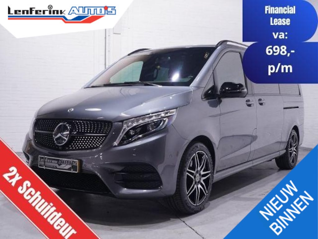 Mercedes-Benz V-klasse 300d Dubbel Cabine L3 AMG Line Airmatic, Burmester Sound, NAP, Distronic, Leder Zwart, LED Koplampen, 19" LMV, Trekhaak 2.500 kg, 5-Zits