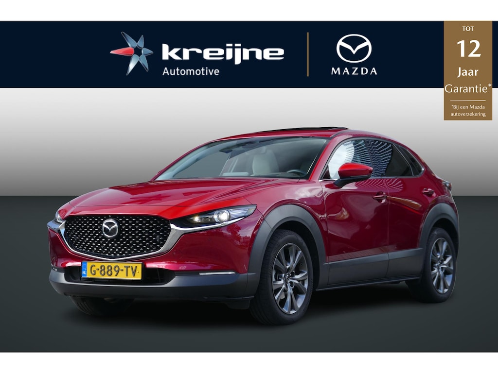 Mazda CX-30 2.0 e-SkyActiv-X M Hybrid Luxury | Schuif/kanteldak | Afneembare trekhaak | Adaptieve cruise | 360 Camera | Apple Carplay/Android Auto | RIJKLAARPRIJS!!