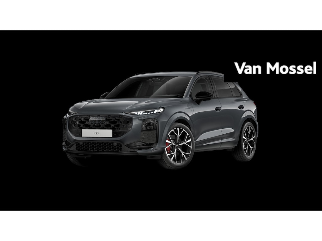 Audi Q3 1.5 e-hybrid S edition Adaptive cruise control l Achteruitrijcamera l Navigatie l Verwarmbare voorstoelen l Dodehoekdetectie l Matrix LED koplampen l Comfortsleutel l Privacy glas l 20" lichtmetalen wielen