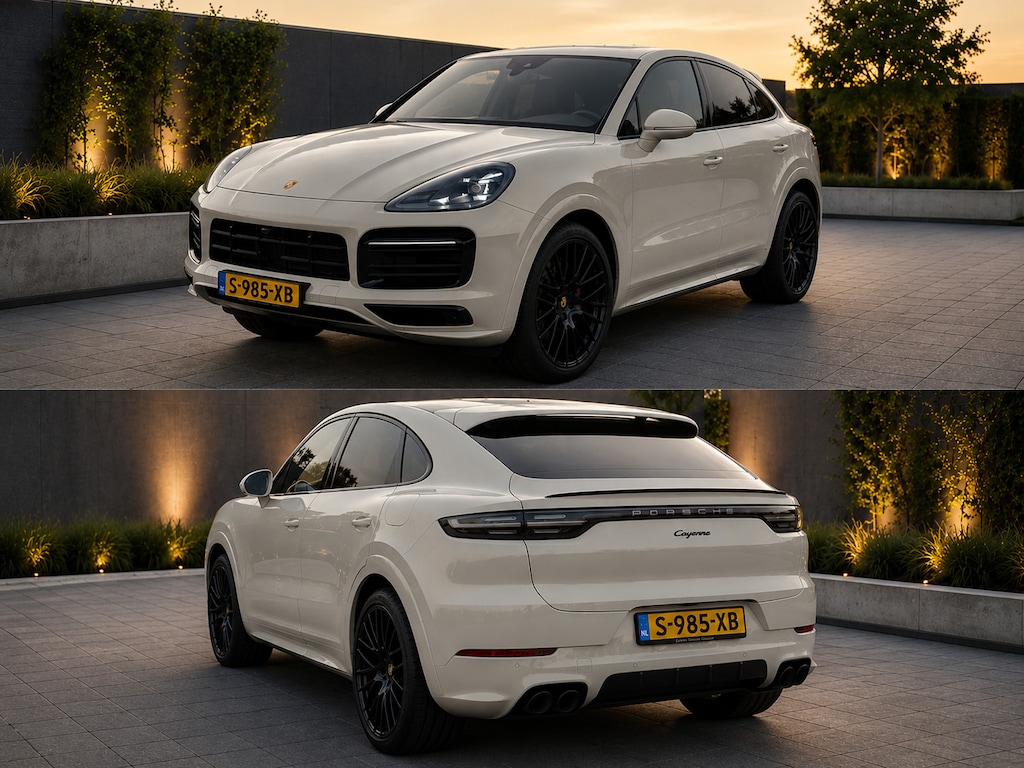 Porsche Cayenne Coupé 3.0 E-Hybrid Platinum Edition SportDesign *Krijt* | ACC | Trekhaak | Bose | Head-Up | 22'' Wielen |
