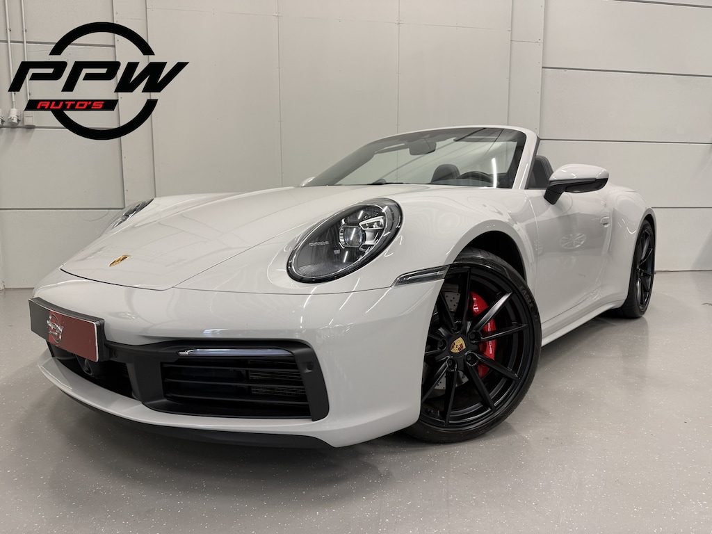 Porsche 911 Cabrio 3.0 Carrera S KRIJT/SPORT-CHRONO/PASM/VENTILATIE+MEMORY/4 WIELBESTURING/SPORT-UITLATEN/PDLS-LED/ACC/360AMERA/BOSE/AMBIENT/PORSCHE-DEALER HISTORIE/BTW-AUTO