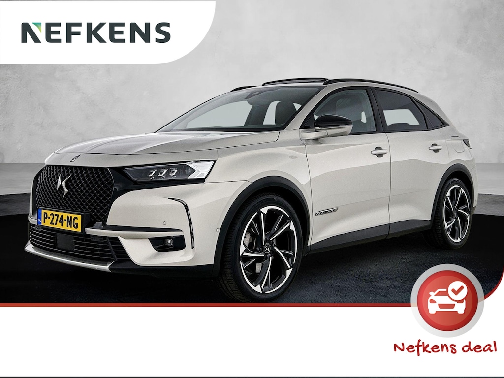 DS 7 Crossback 225pk E-Tense Louvre Automaat | Trekhaak | Schuif-/Kanteldak | Elektrisch Verstelb. Bestuurdersstoel | Elektrische Klep | Focal | 20"LMV | LED-Lampen | Leder |