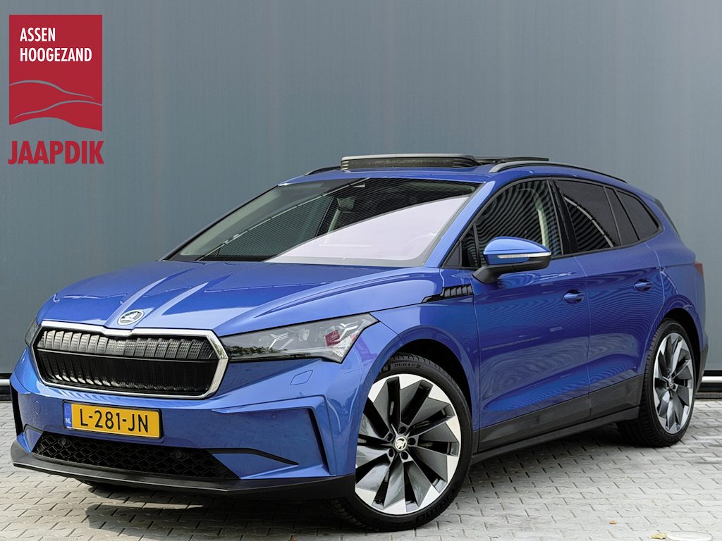 Skoda Enyaq iV BWJ 2021 | 60 SPORTLINE | SOH 91,55% | TREKHAAK | PANO DAK | LEER | STOEL&STUUR VERW | CAMERA A | CARPLAY |