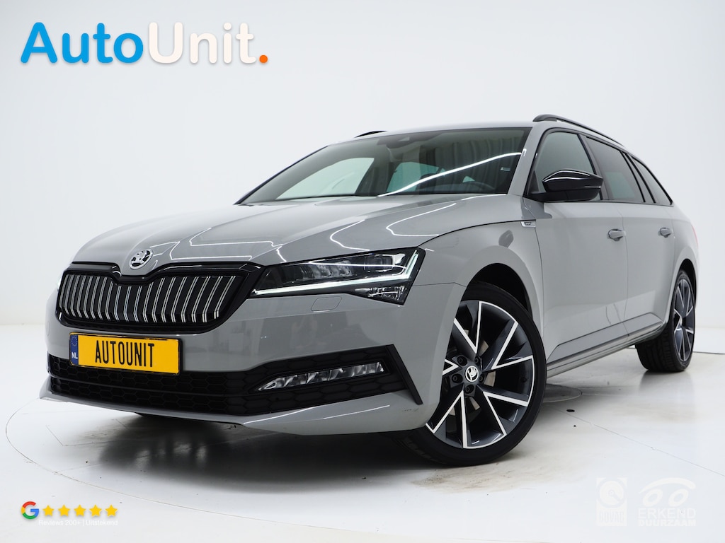 Skoda Superb Combi 1.4 TSI iV Sportline | Leder/Alcantara | Trekhaak | Carbon | Memory | Sfeerlicht | Keyless | Adaptive Cruise