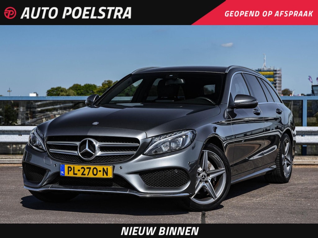 Mercedes-Benz C-klasse Estate 180 Business Solution AMG 156 PK Aut. | Leder | Navigatie | Camera | LED | Trekhaak | 18"