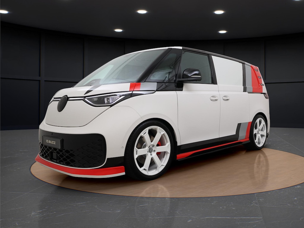 Volkswagen ID. Buzz Cargo Bedrijfswagens Bulli Limited Edition 250 kW / 340 pk 4MOTION | 22" Forged Wheels | Custom Livery | H&R Schroefset | Lederen Stoelen met Suède |