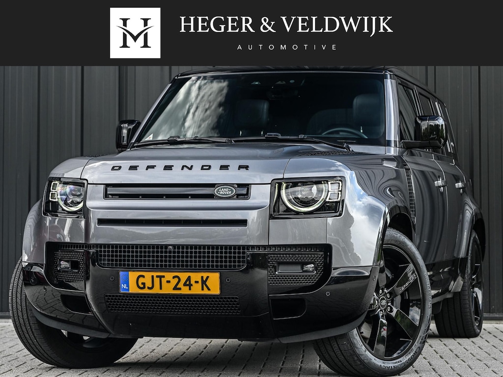 Land Rover Defender 110 2.0 P400e 110 X-Dynamic HSE | Panoramadak | NL-Auto | Dealeronderhouden | Meridian Sound | HUD | 360 Camera | Luchtvering | Stoelverwarming + Ventilatie | Memory Seats | Trekhaak | Koelbox | Ambiance Interieur |