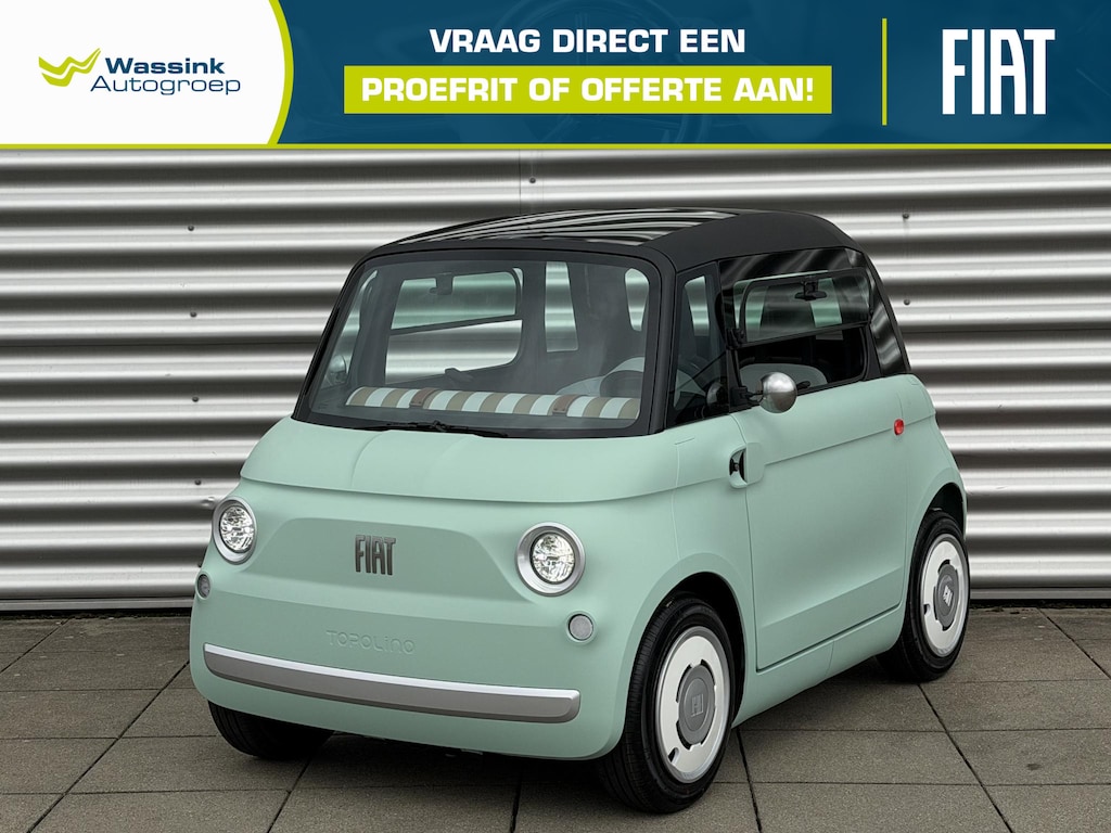 Fiat Topolino | 5,7 inch digitaal instrumentenpaneel | 75km range | 45kmh | Rijdbaar vanaf 16 jaar met AM-rijbewijs