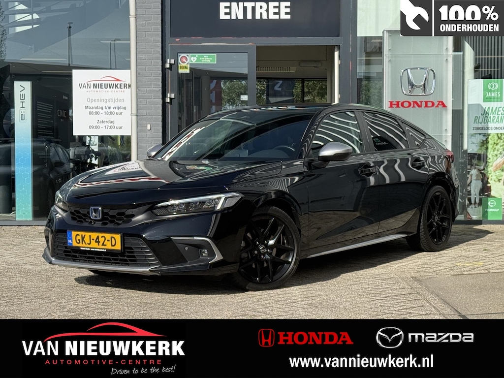 Honda Civic 2.0 HYBRID 184PK Automaat Sport | ALL IN PRIJS | Clima | Carplay | Stoelverwarming | Nordic Silver Pack | NL AUTO | Dealer Onderhouden |